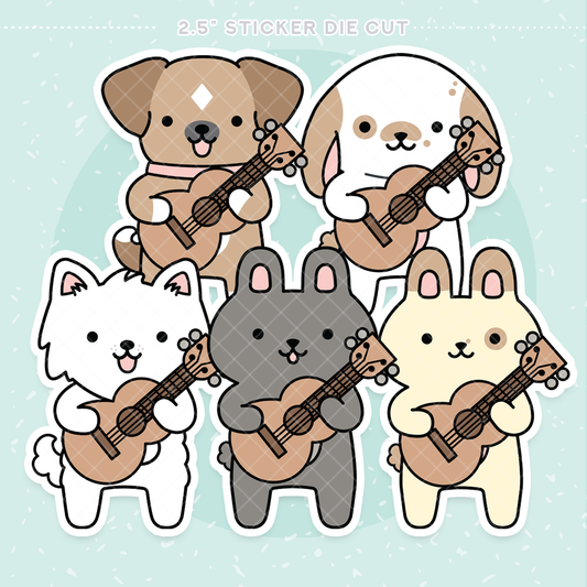 Ukuleles Sticker Die Cut
