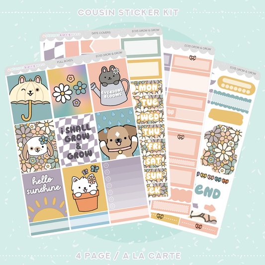 Grow & Grow | Hobonichi Cousin Sticker Kit