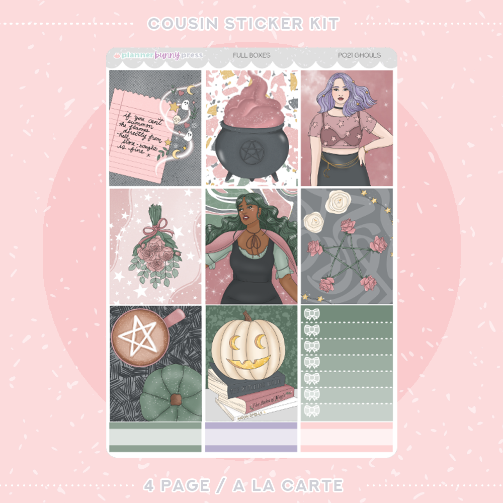 Ghouls | Hobonichi Cousin Sticker Kit