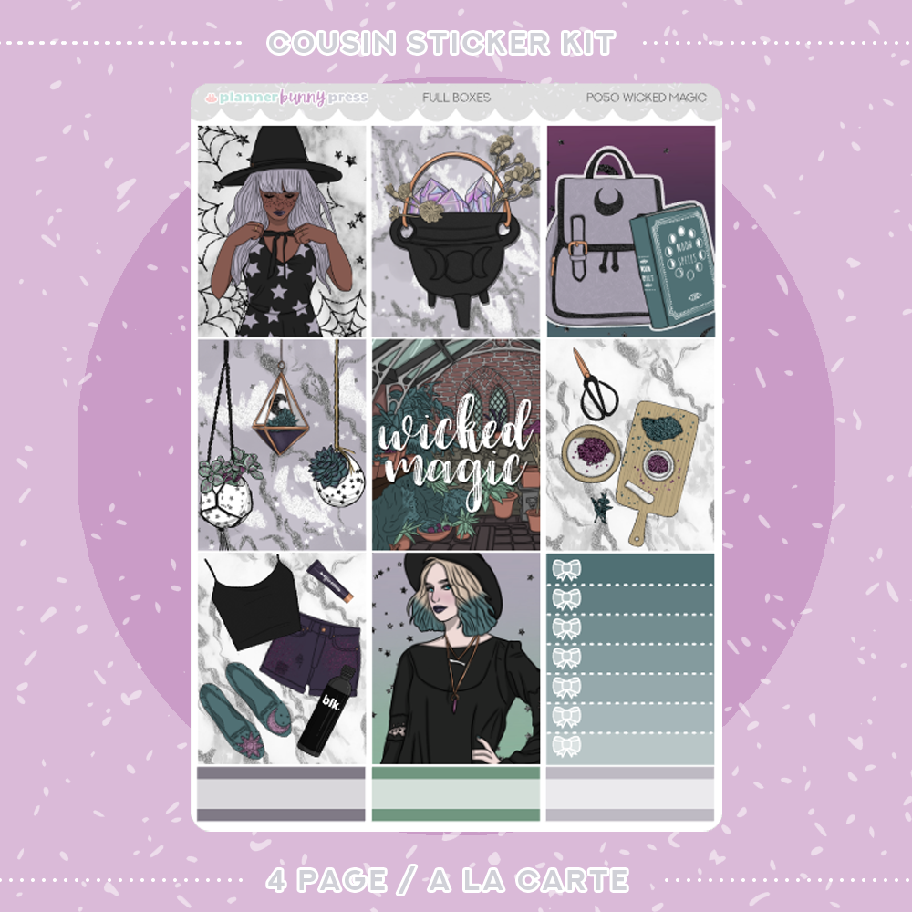 Wicked Magic | Hobonichi Cousin Sticker Kit