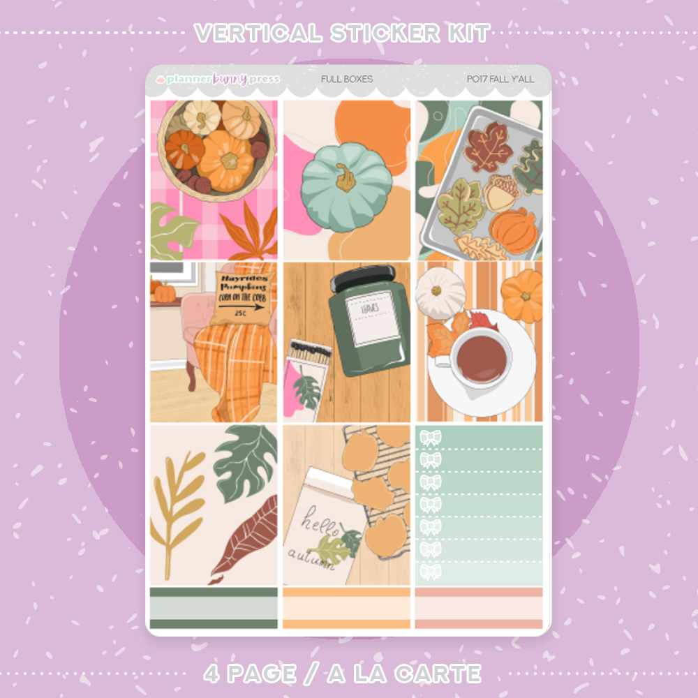 Fall Y'all | Vertical Sticker Kit