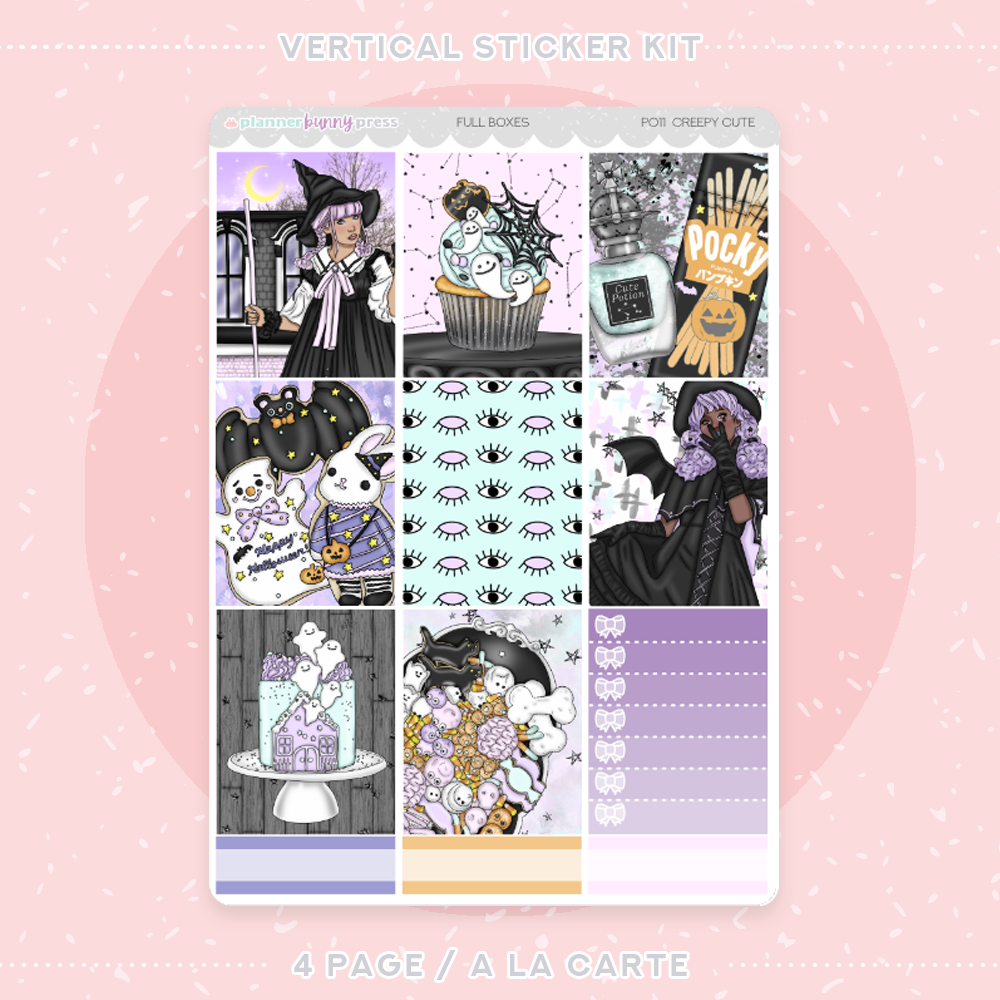 Creepy Cute | Vertical Sticker Kit