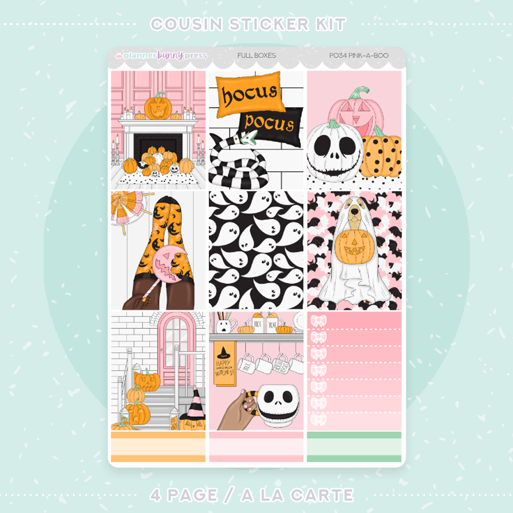 Pink-a-Boo | Hobonichi Cousin Sticker Kit