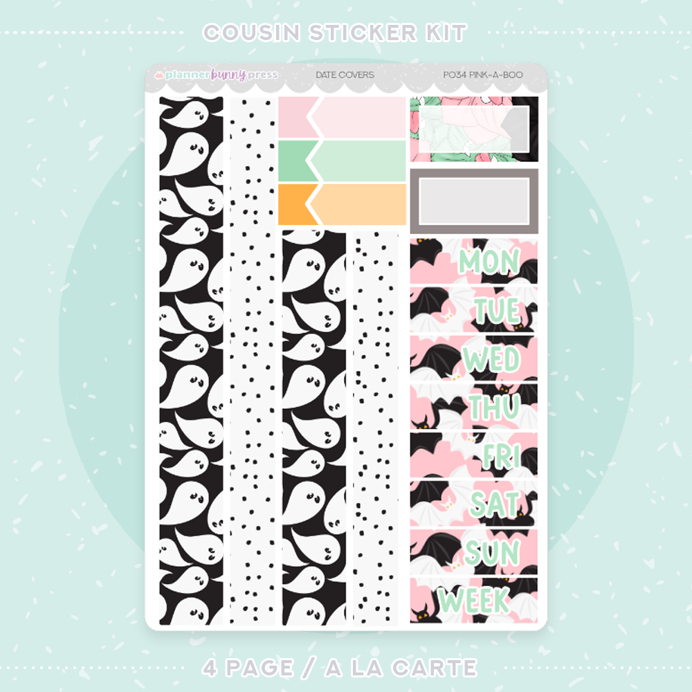 Pink-a-Boo | Hobonichi Cousin Sticker Kit