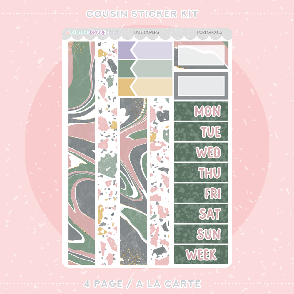 Ghouls | Hobonichi Cousin Sticker Kit