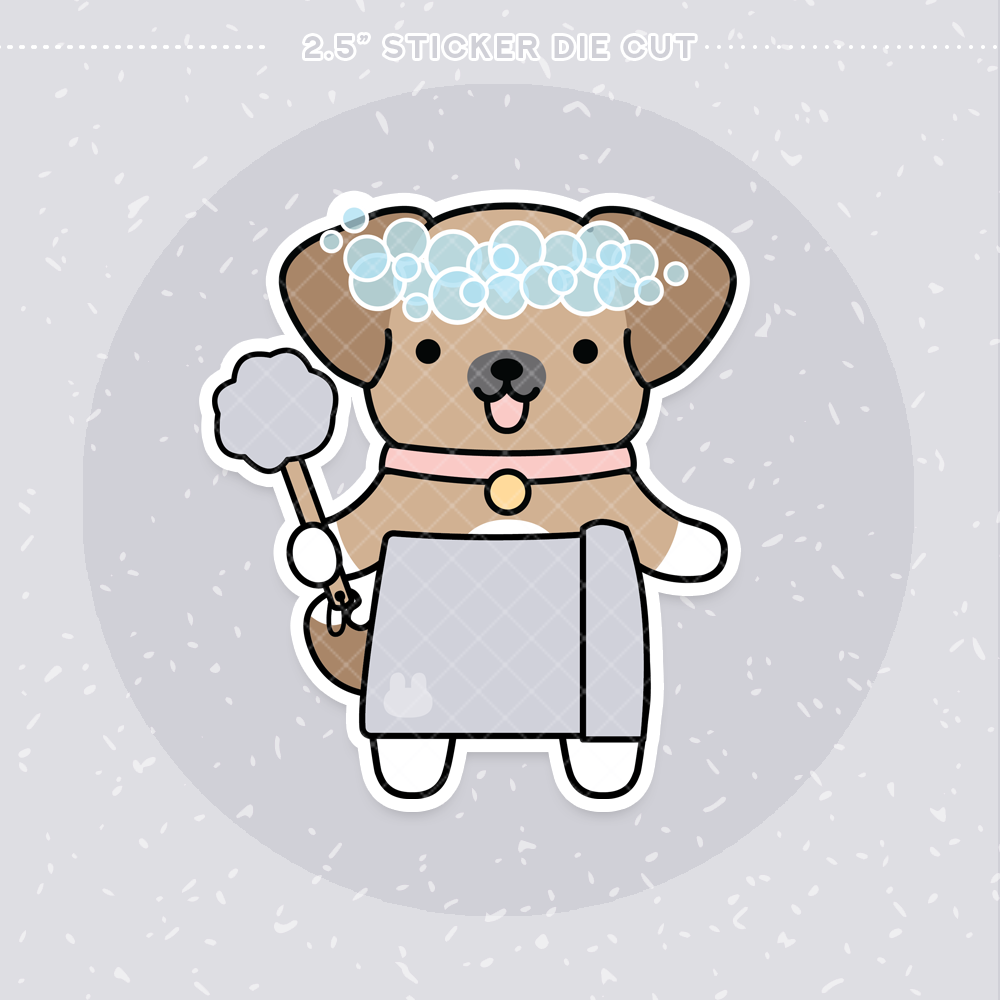 Tub Time Sticker Die Cut