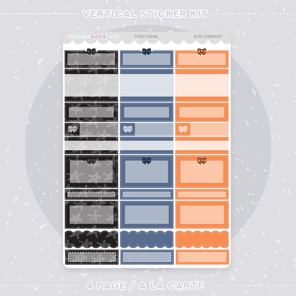 Stardust Sticker Format Stardust | Vertical Sticker Kit – Planner Bunny Press