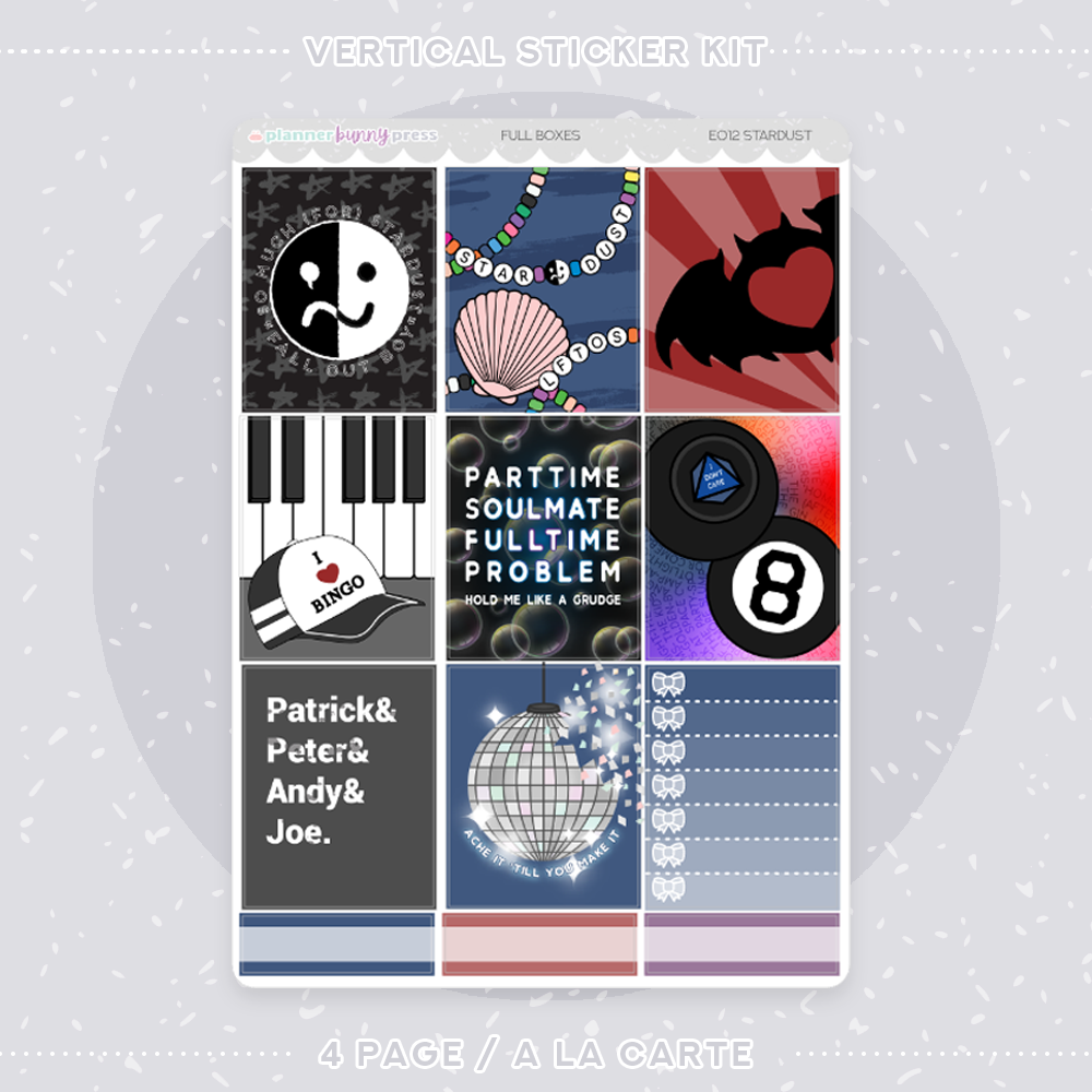 Stardust Sticker Format Stardust | Vertical Sticker Kit – Planner Bunny Press