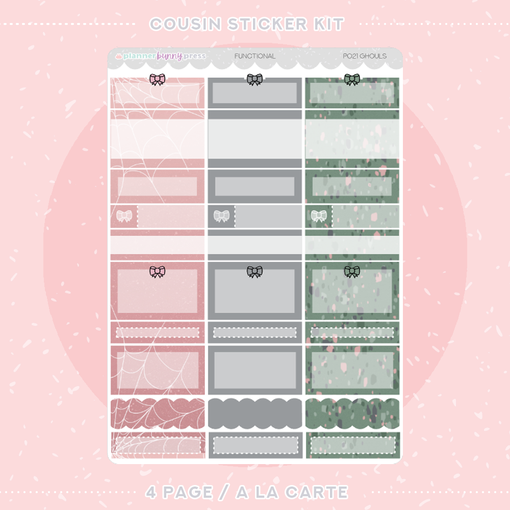 Ghouls | Hobonichi Cousin Sticker Kit
