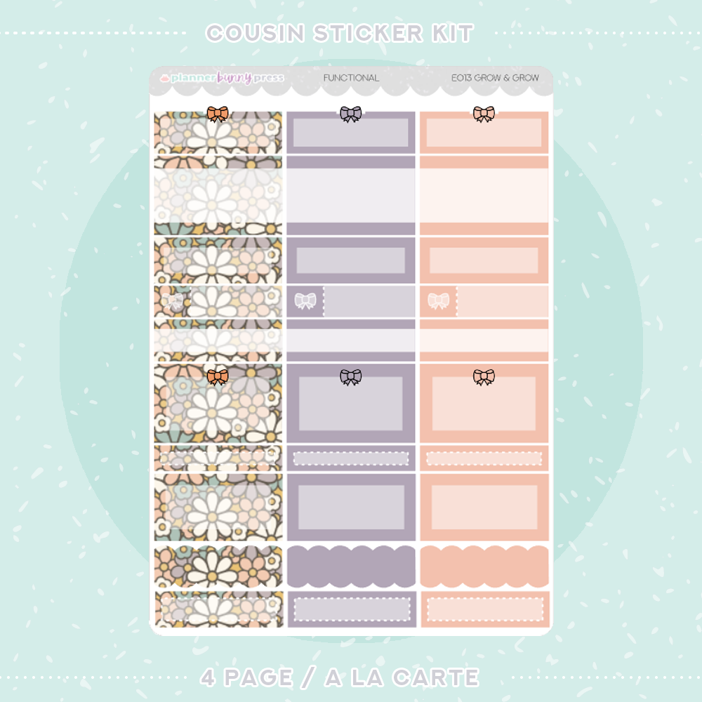 Grow & Grow | Hobonichi Cousin Sticker Kit