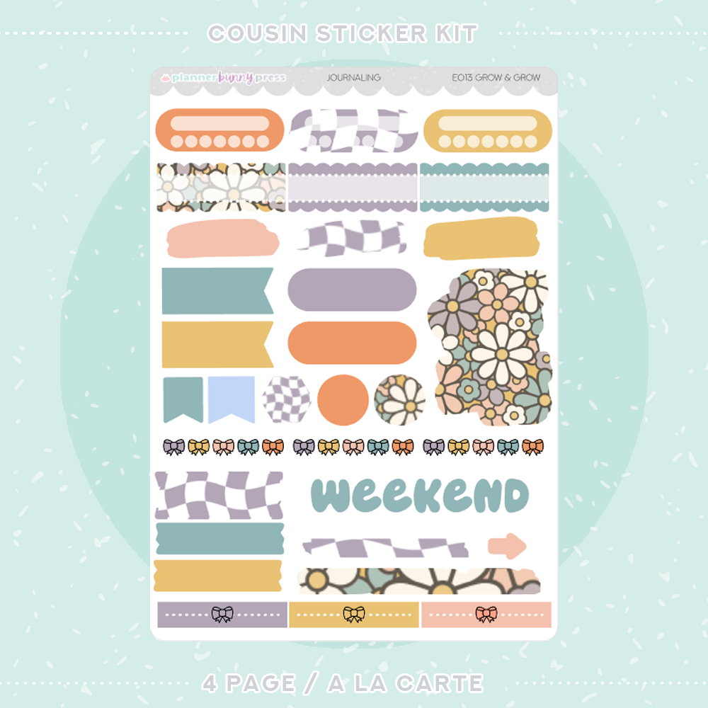 Grow & Grow | Hobonichi Cousin Sticker Kit