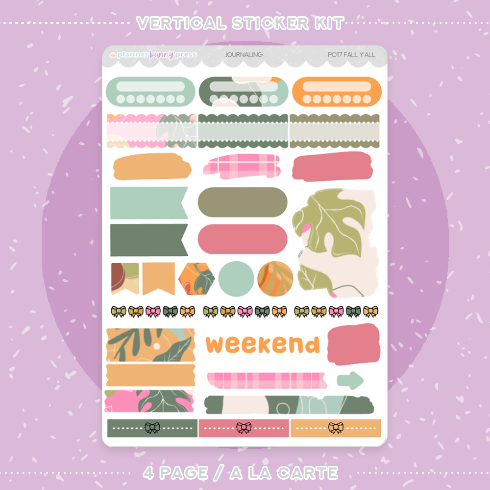 Fall Y'all | Vertical Sticker Kit