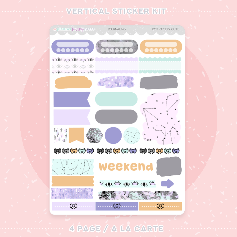 Creepy Cute | Vertical Sticker Kit