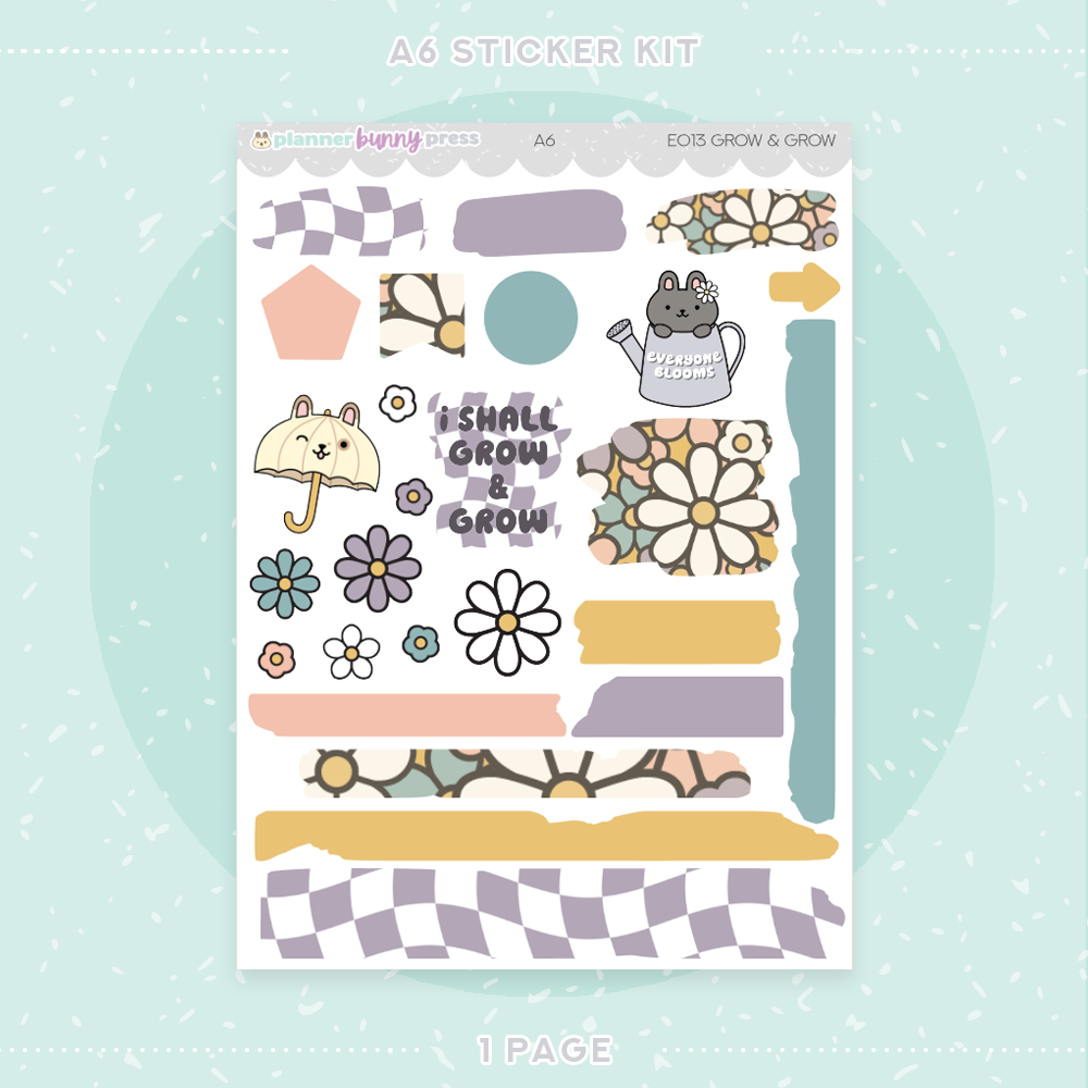 Grow & Grow  | A6 Sticker Kit