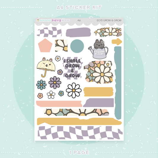 Grow & Grow  | A6 Sticker Kit