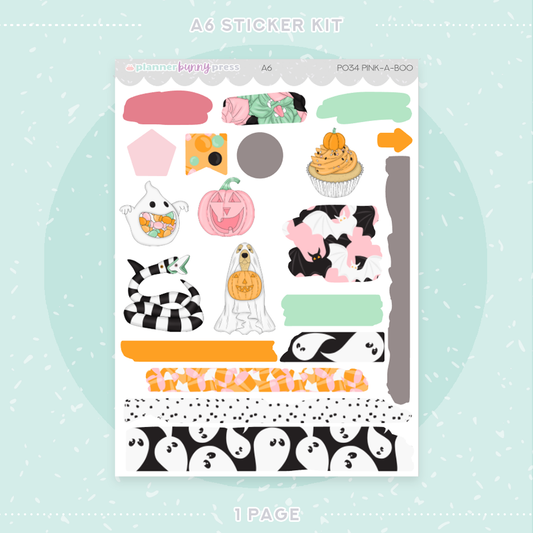 Pink-a-Boo | A6 Sticker Kit