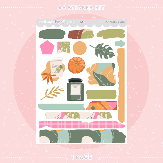 Fall Y'all | A6 Sticker Kit