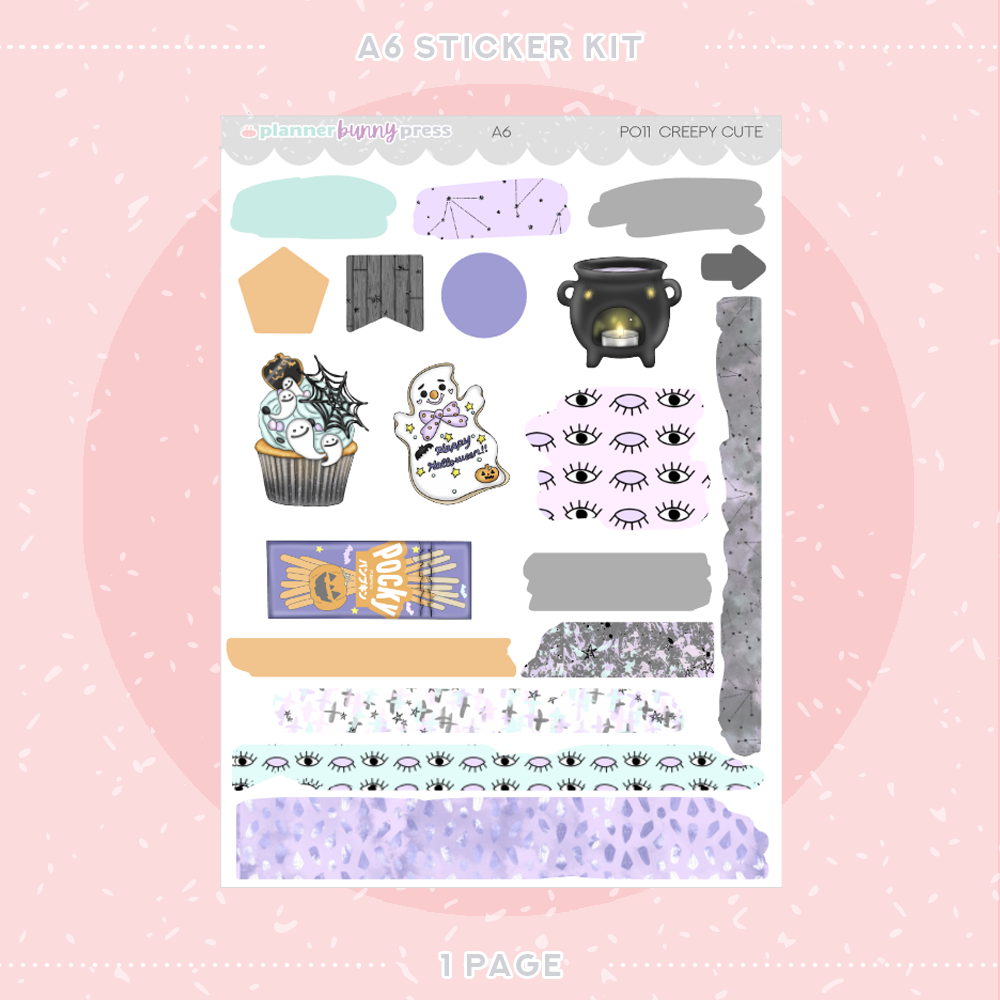 Creepy Cute | A6 Sticker Kit
