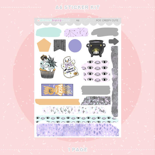 Creepy Cute | A6 Sticker Kit