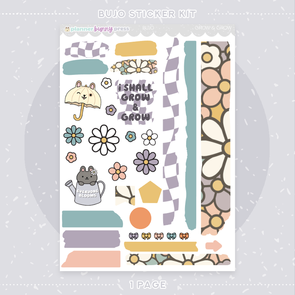 Grow & Grow  | Bujo Sticker Kit
