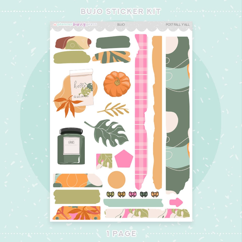 Fall Y'all | Bujo Sticker Kit
