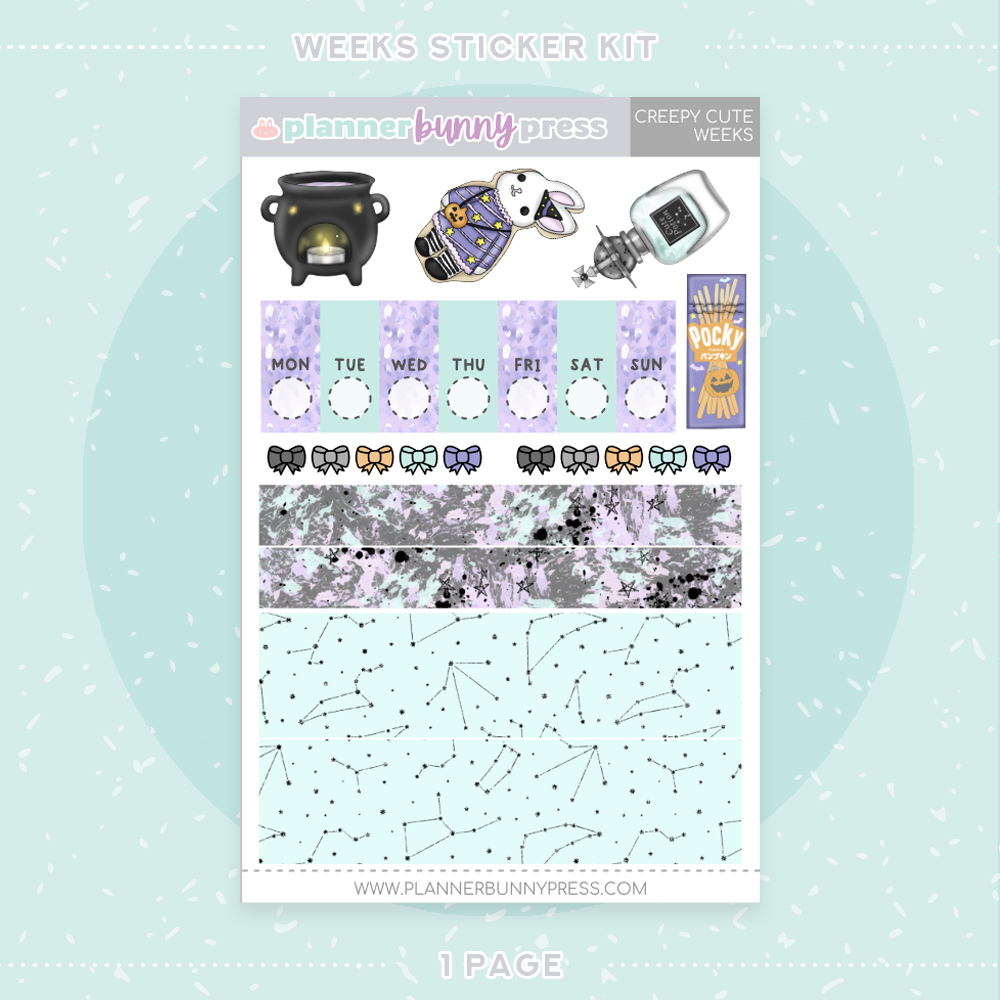 Creepy Cute | Hobonichi Weeks Sticker Kit