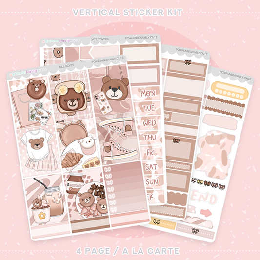 Unbearably Cute | Vertical Sticker Kit