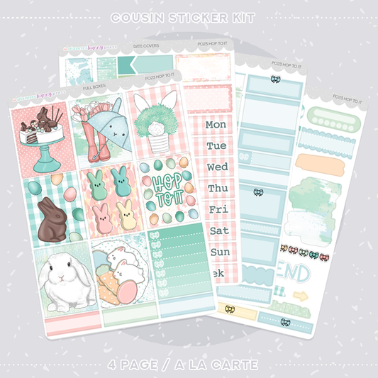 Hop To It | Hobonichi Cousin Sticker Kit