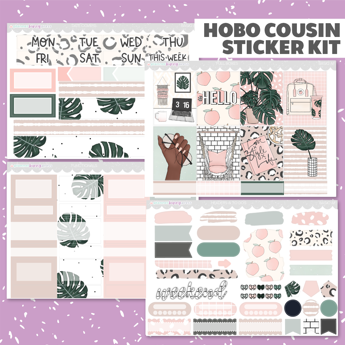 Basic AF | Hobonichi Cousin Sticker Kit