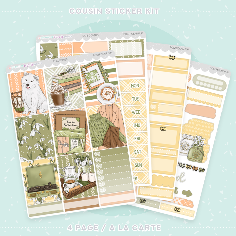 Polar Pup | Hobonichi Cousin Sticker Kit