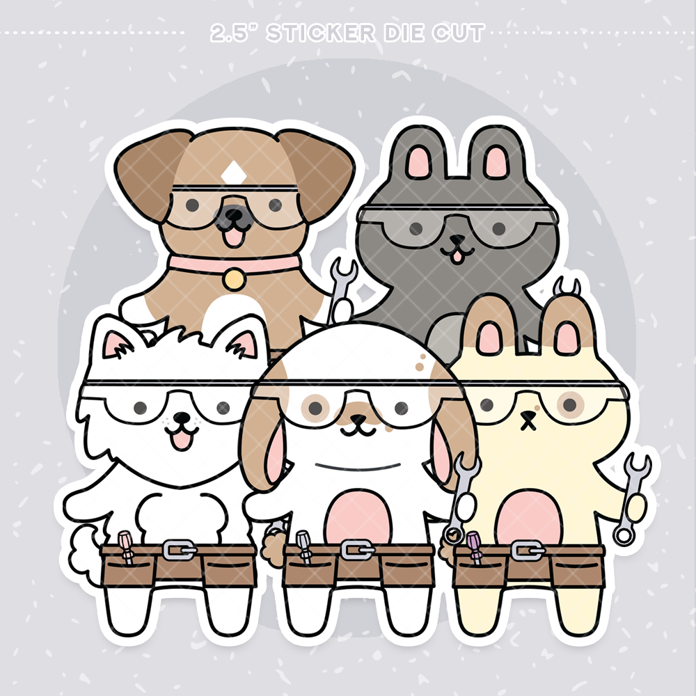 Fix It Sticker Die Cut – Planner Bunny Press