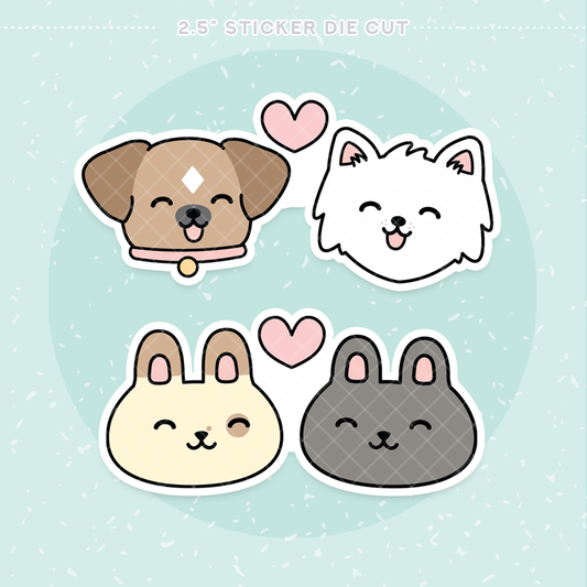 Bunny Love Sticker Die Cut