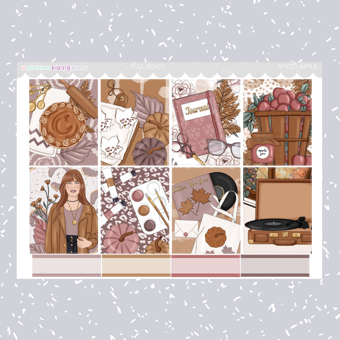 Spiced Apple | Hobonichi Cousin Sticker Kit