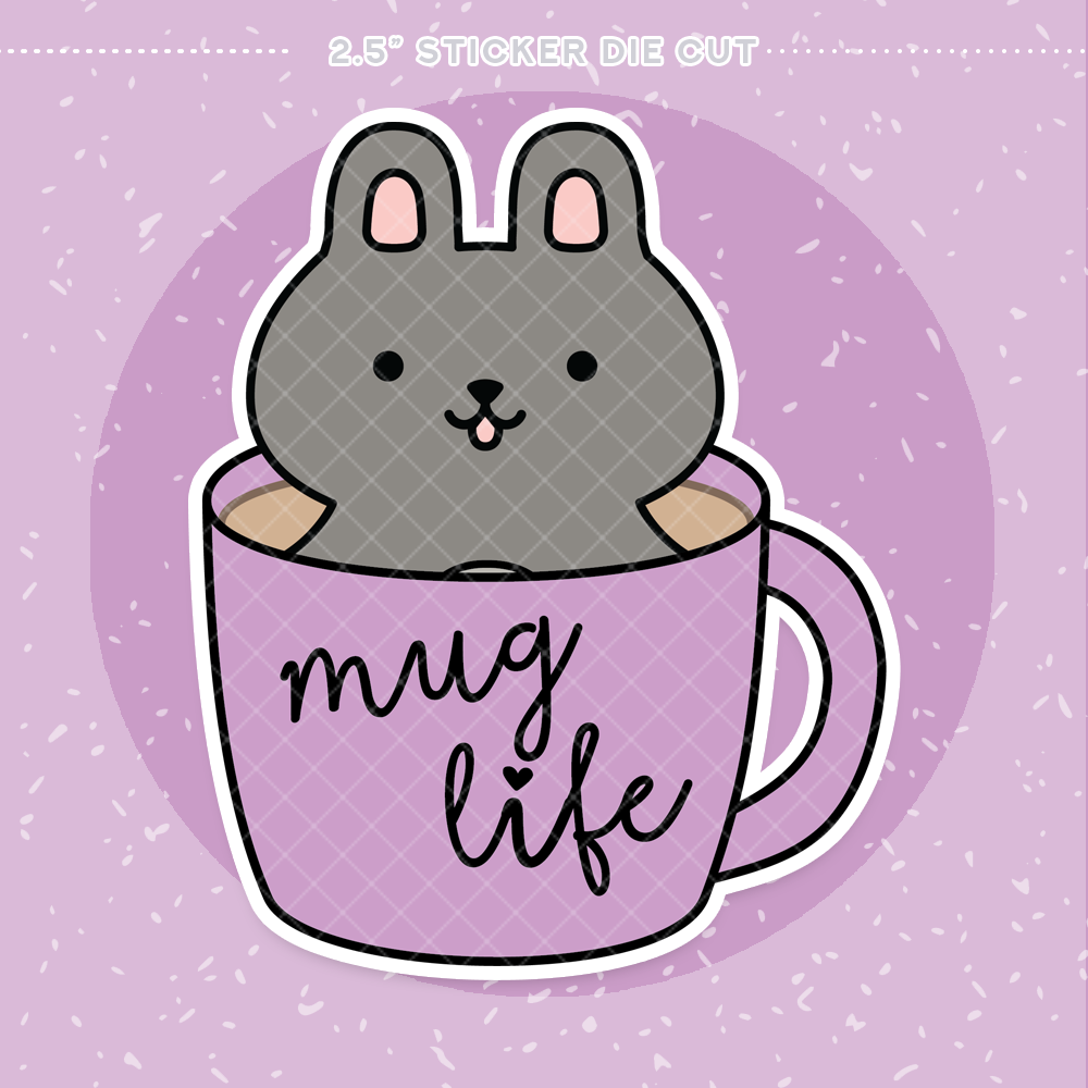 Mug Life Sticker Die Cut