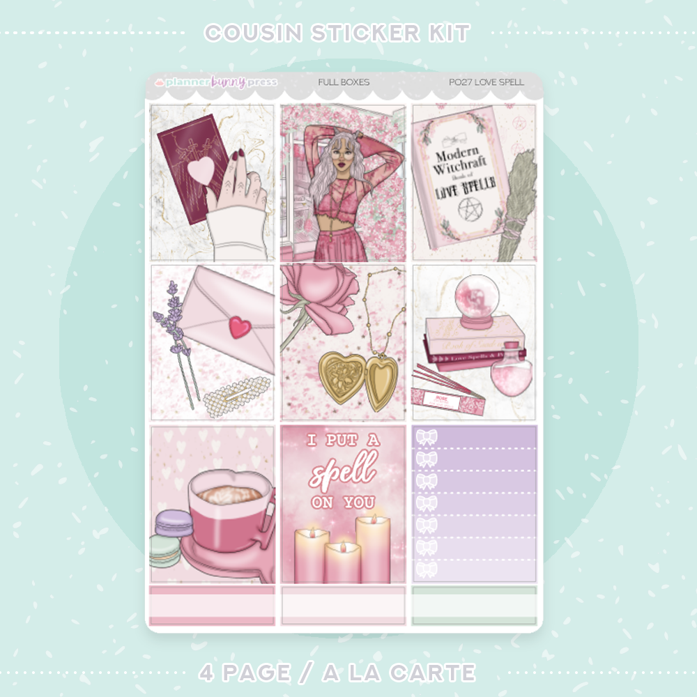Love Spell | Hobonichi Cousin Sticker Kit