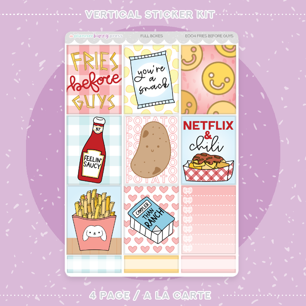 Fries Before Guys | Vertical Sticker Kit