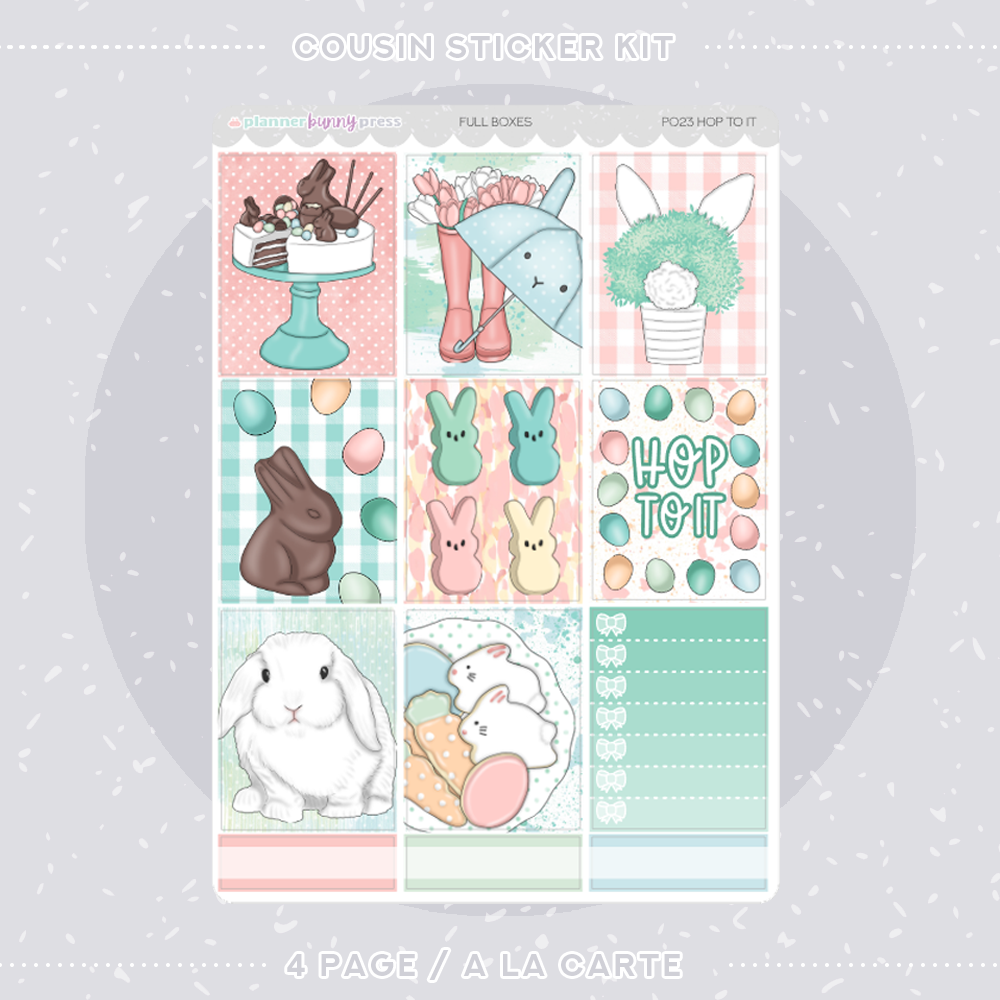 Hop To It | Hobonichi Cousin Sticker Kit