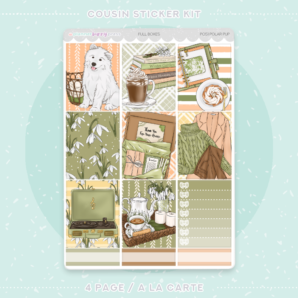 Polar Pup | Hobonichi Cousin Sticker Kit