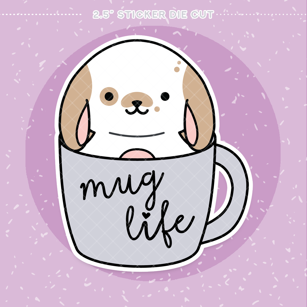 Mug Life Sticker Die Cut