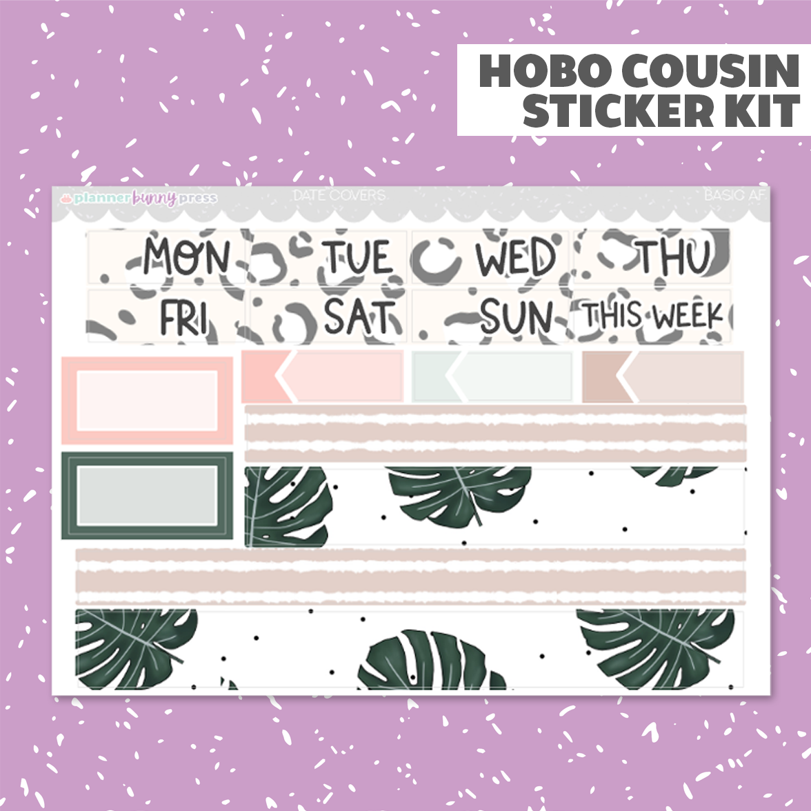 Basic AF | Hobonichi Cousin Sticker Kit