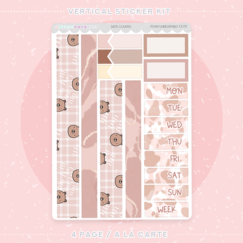 Unbearably Cute | Vertical Sticker Kit