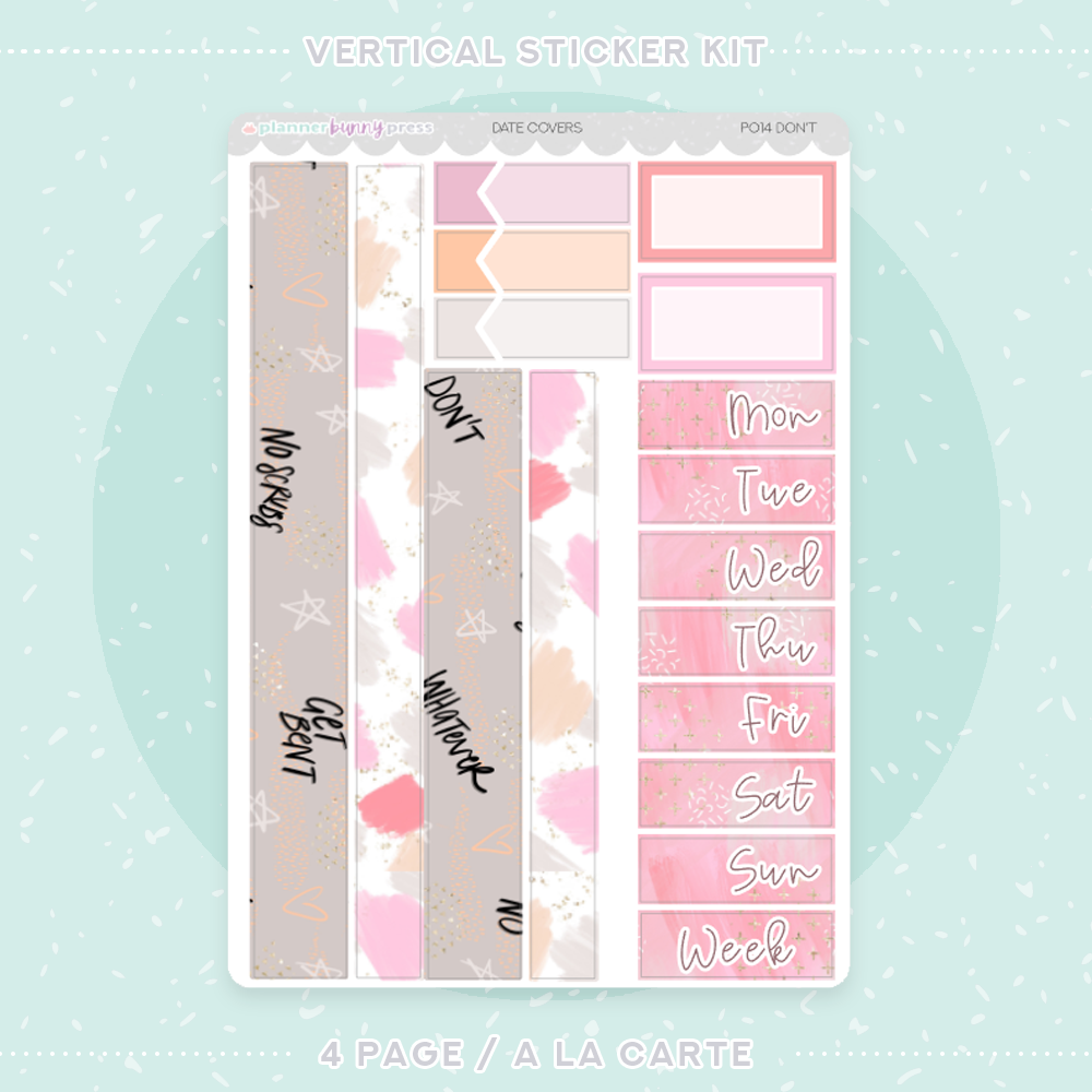 Don't | Vertical Sticker Kit
