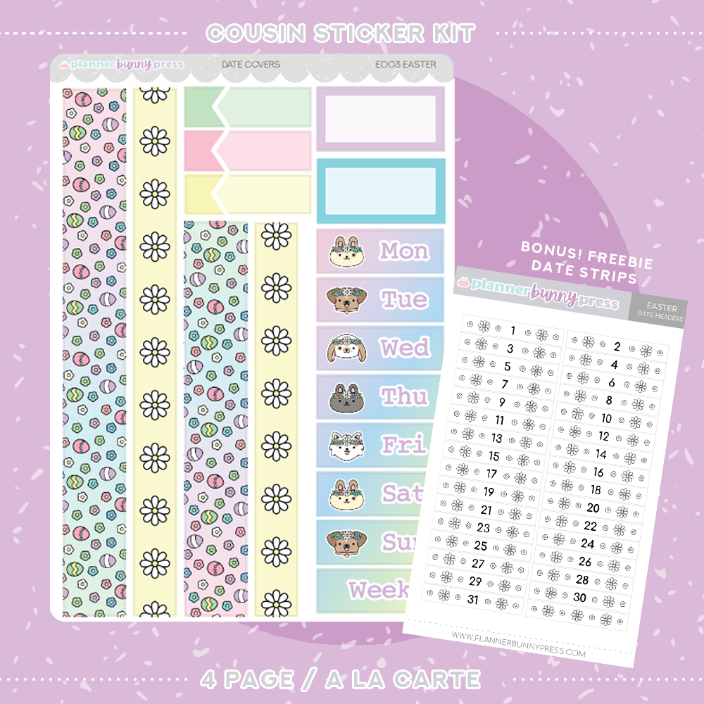 Easter | Hobonichi Cousin Sticker Kit