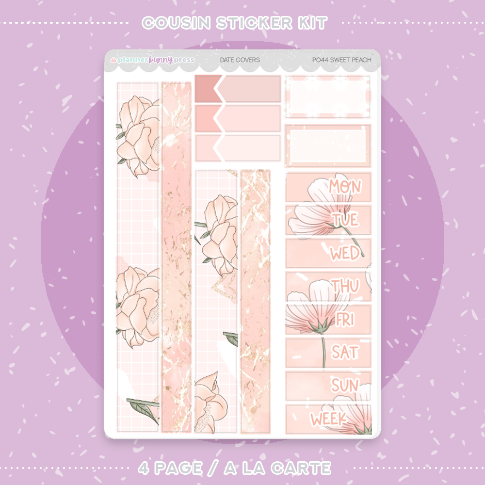 Sweet Peach | Hobonichi Cousin Sticker Kit