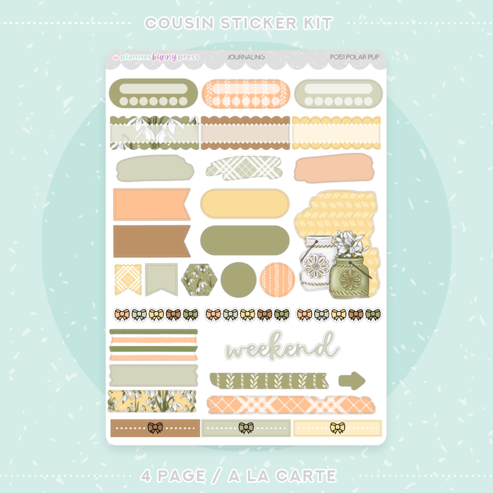 Polar Pup | Hobonichi Cousin Sticker Kit