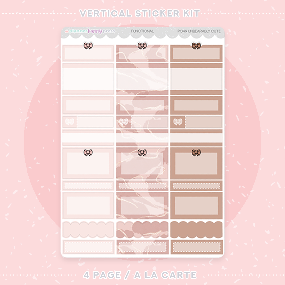 Unbearably Cute | Vertical Sticker Kit