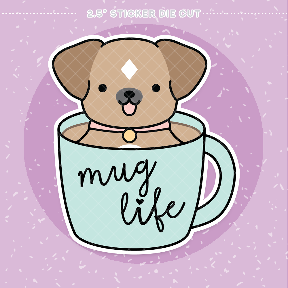 Mug Life Sticker Die Cut