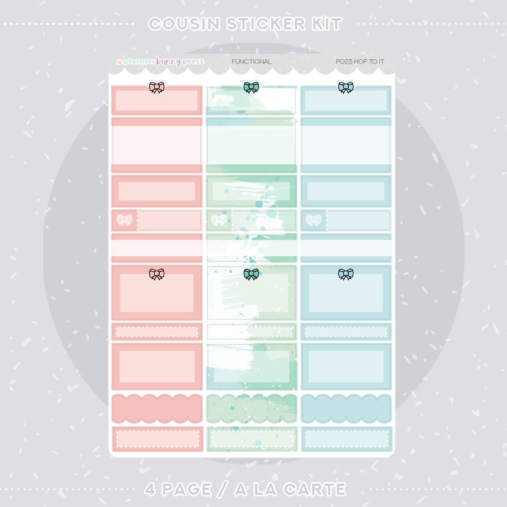 Hop To It | Hobonichi Cousin Sticker Kit