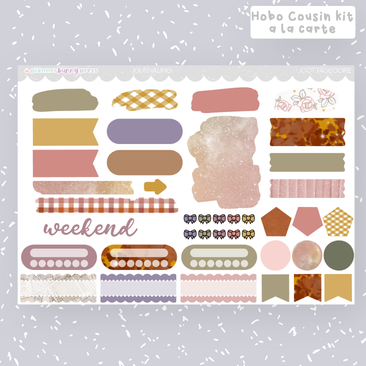 Cottagecore | Hobonichi Cousin Sticker Kit
