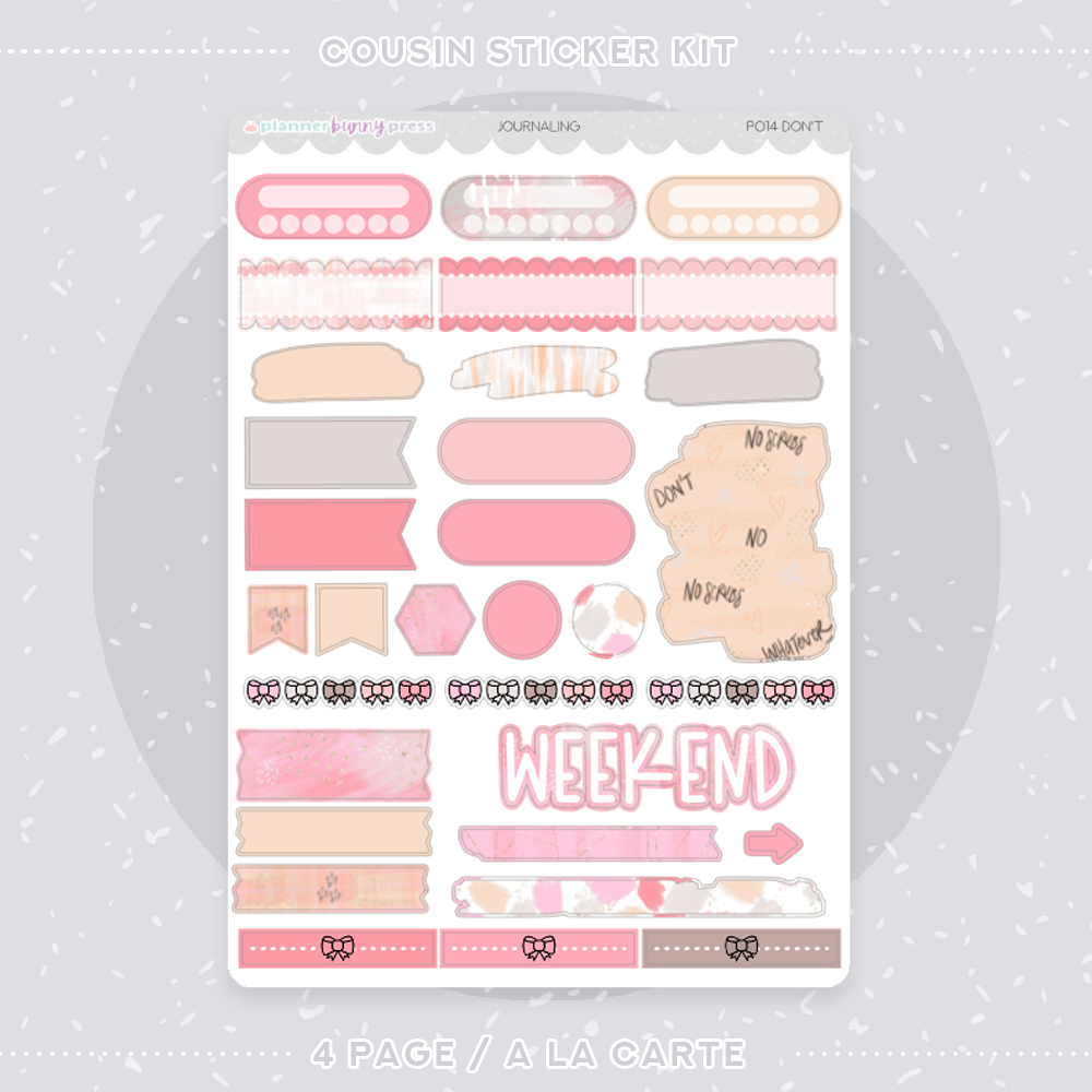 Don't | Hobonichi Cousin Sticker Kit